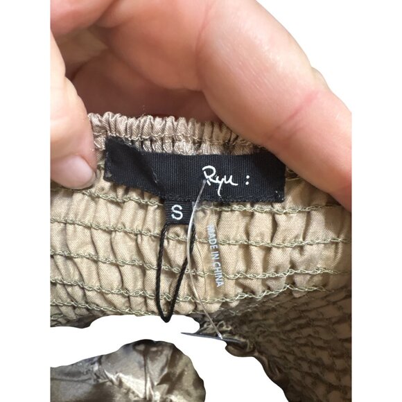 Ryu NWT Beige Strapless Dress With Floral Applique Size S - Picture 5 of 6